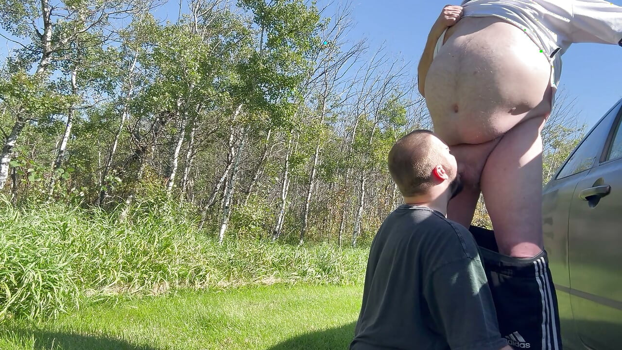 In the park with grandpa bear