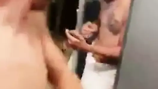 Faggot is humiliated in public bathhouse
