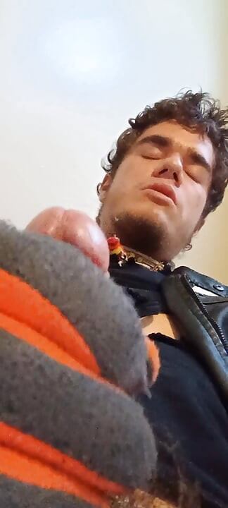 Cyberpunk alpha jerks off and cum