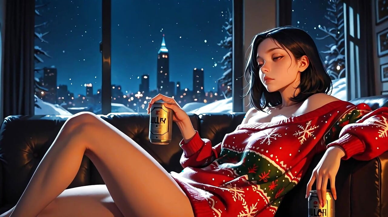 Lonely MILF Gets Her Christmas Wish from Santa While Husband's Away