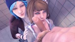 Chloe Price And Max Caulfield Suck Some Cock
