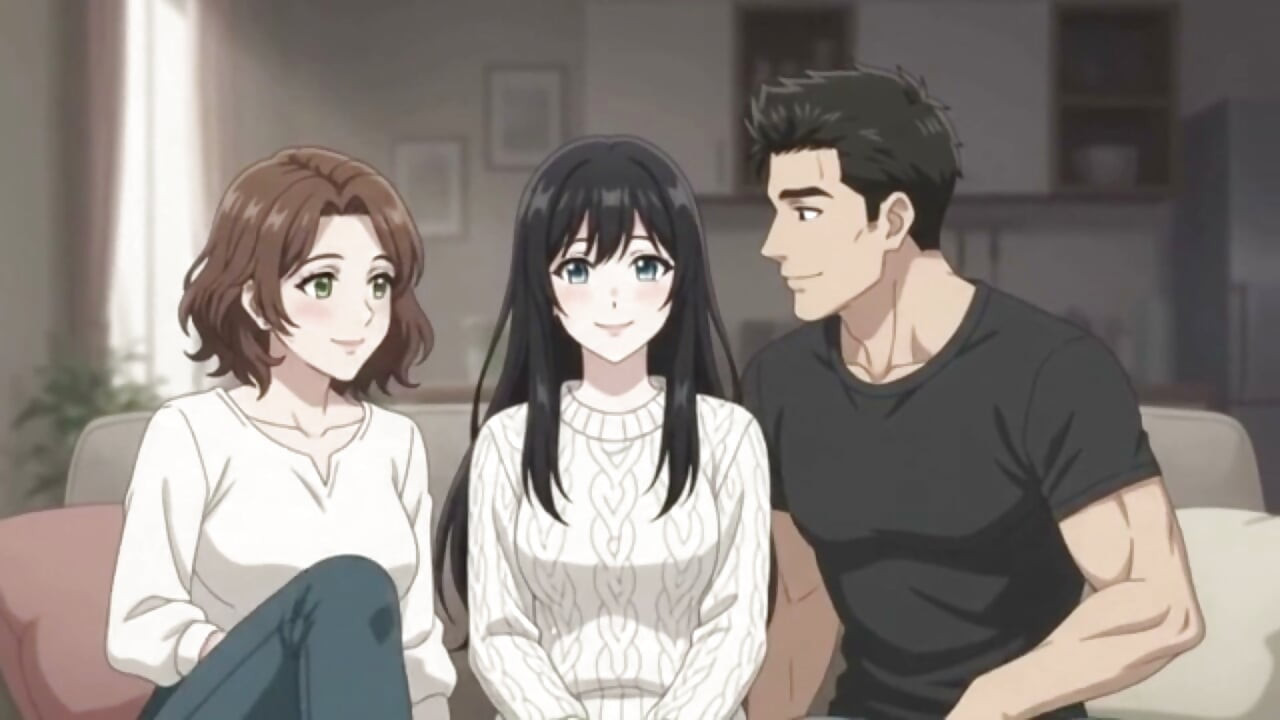 Surprise by girlfriend she invite her friend for threesome