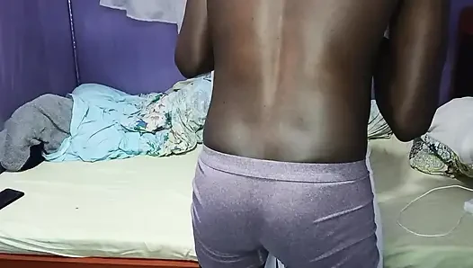 Ebony Teen Couple Creamy Reverse Cowgirl Fuck
