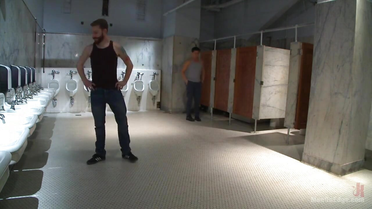 Edging a Hot Cop in a Public Restroom