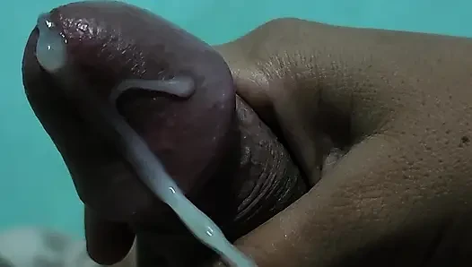 Stepsister massaged my thick penis with her hand