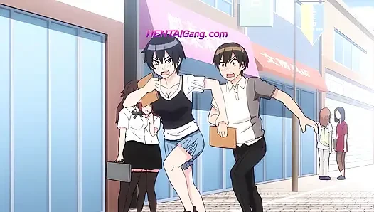 Horny classmates sneak into the empty classroom where she helps his throbbing cock get relief