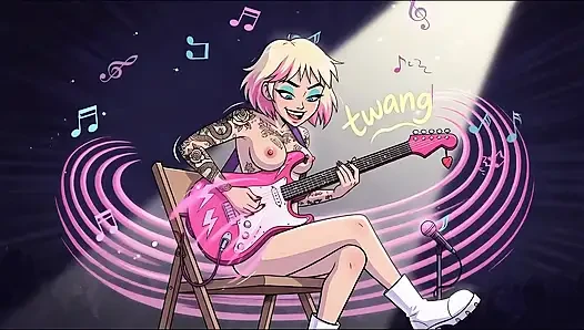 Gitaris AI Girl: Pertunjukan live
