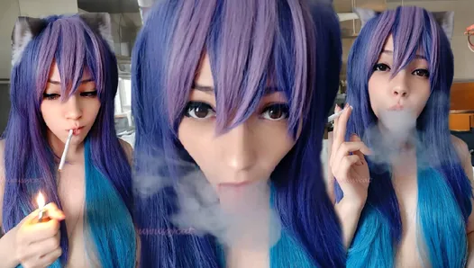 Egirl smoking in your face CLOSE UP (ask me for full vid)