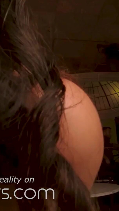 VR BANGERS Curvy Latina Whore Serving Her Pussy By The Bar | Clip 1
