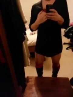 dressed and playing sexy so horny