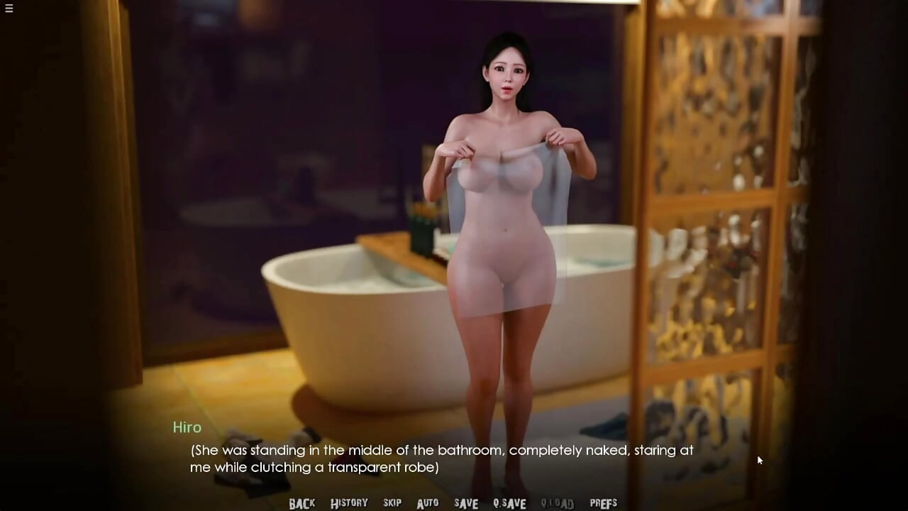 Hiro erwischte japanische stiefmutter mit dickem arsch nackt im badezimmer