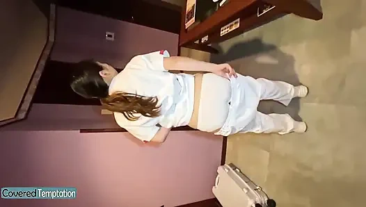 Neue krankenschwester, creampie-Überladung, schweres finish tief drinnen