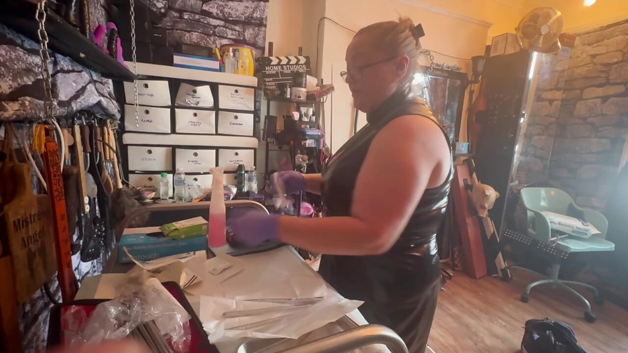 Preparation for sounding with Domina Satana & Mistress Izar
