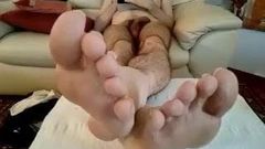 Big perfect feet soles and toes