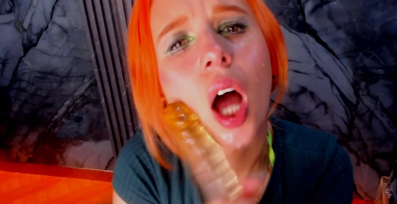 Let me give you a big blowjob, slide your cock slowly