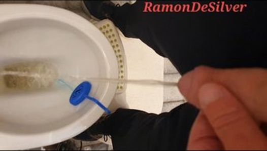 Master Ramon has to quickly piss his golden nectar into the bowl