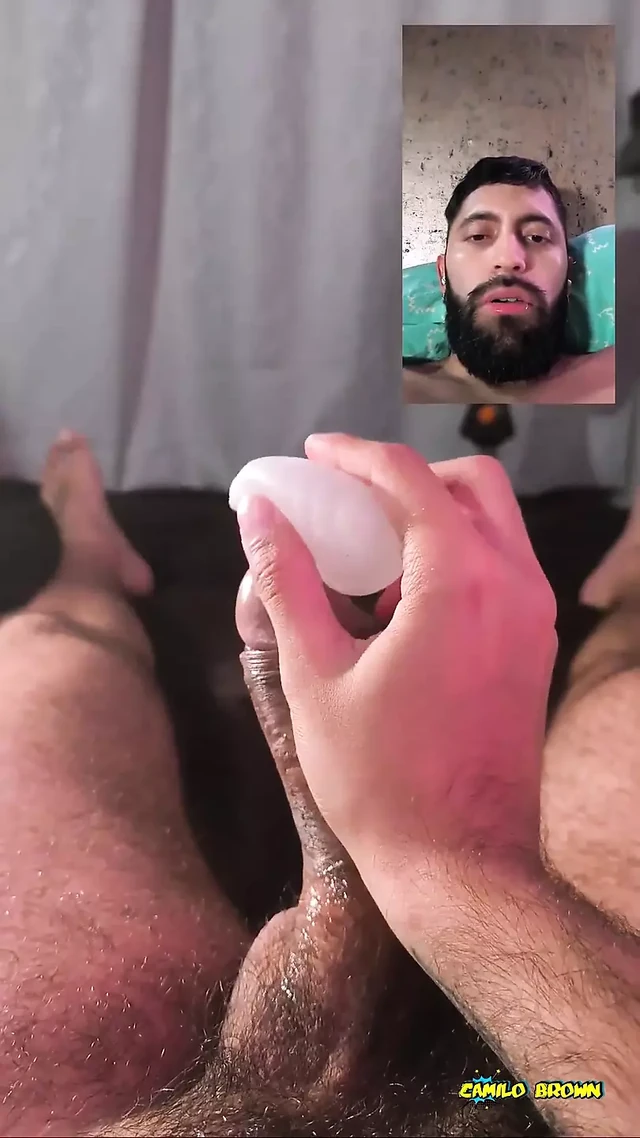 Using a Tenga Egg on My Big Uncut Cock Filling It with Cum and Letting It Drip Onto My Mouth