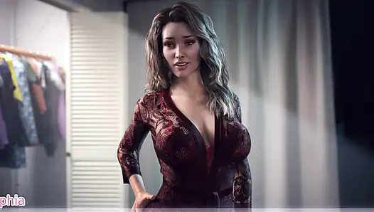 Bir evli kadın ve üvey anne çok azgın Sophia şehvetli vücudunu Dyl'in büyük yarağına verdi