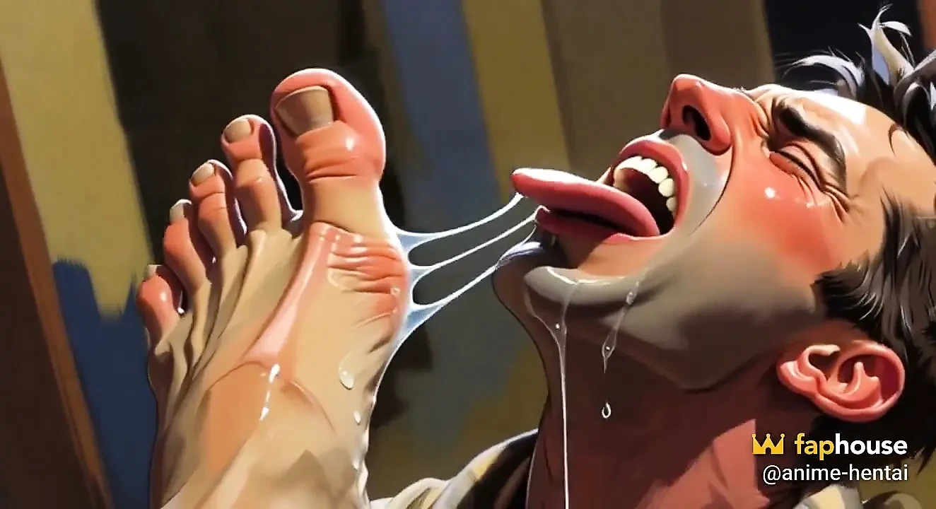 Submissive Man Licking Big Feet - Intense Humiliation