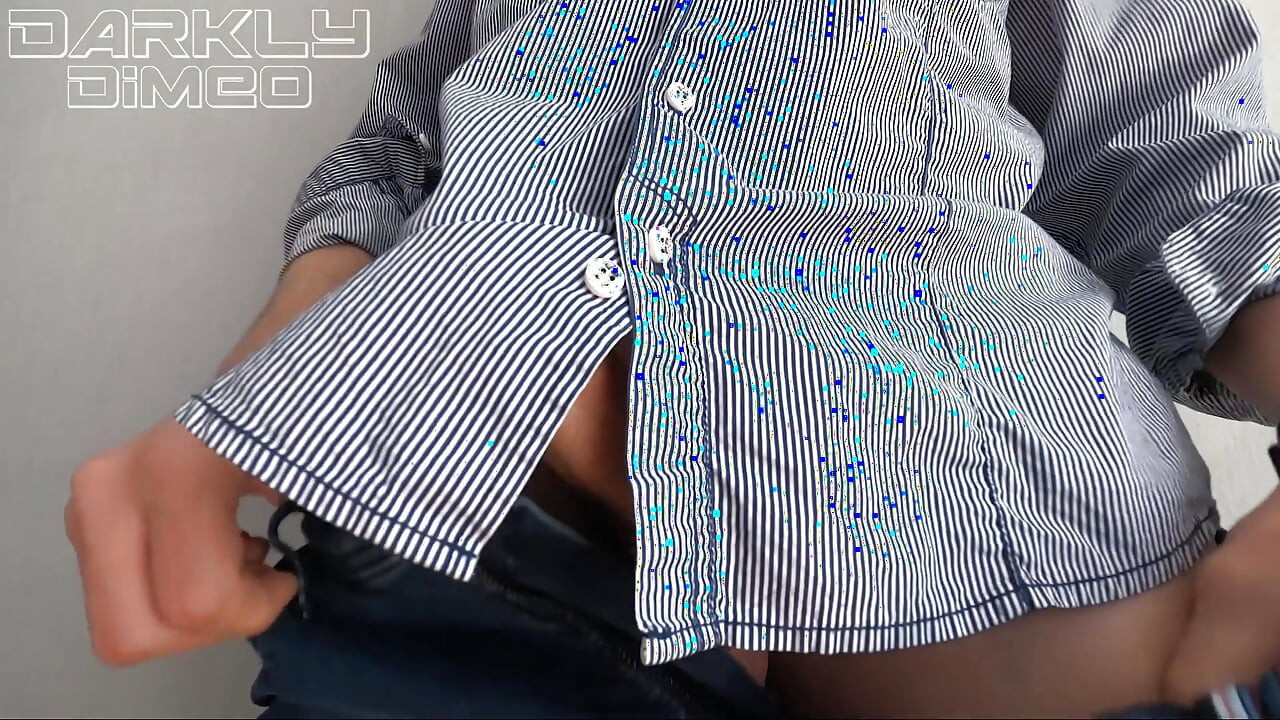 Horny guy in jeans jerks off dick breathing heavily dirty talking and huge cumshot