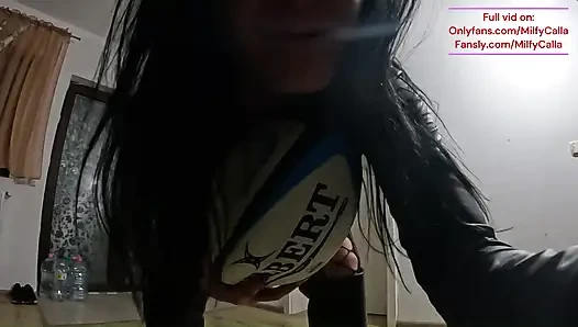 Rugby Ball Fetish Dirty Talk, Pussy Riding & Licking Gilbert Ball 303- P...