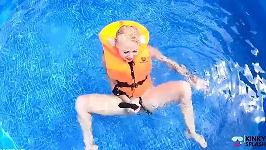 Lebensjacke, vibratorspiel im pool