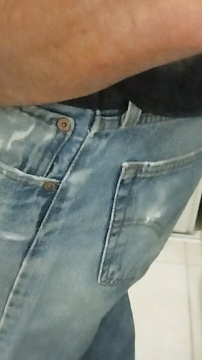 데님 청바지 페티쉬 자위