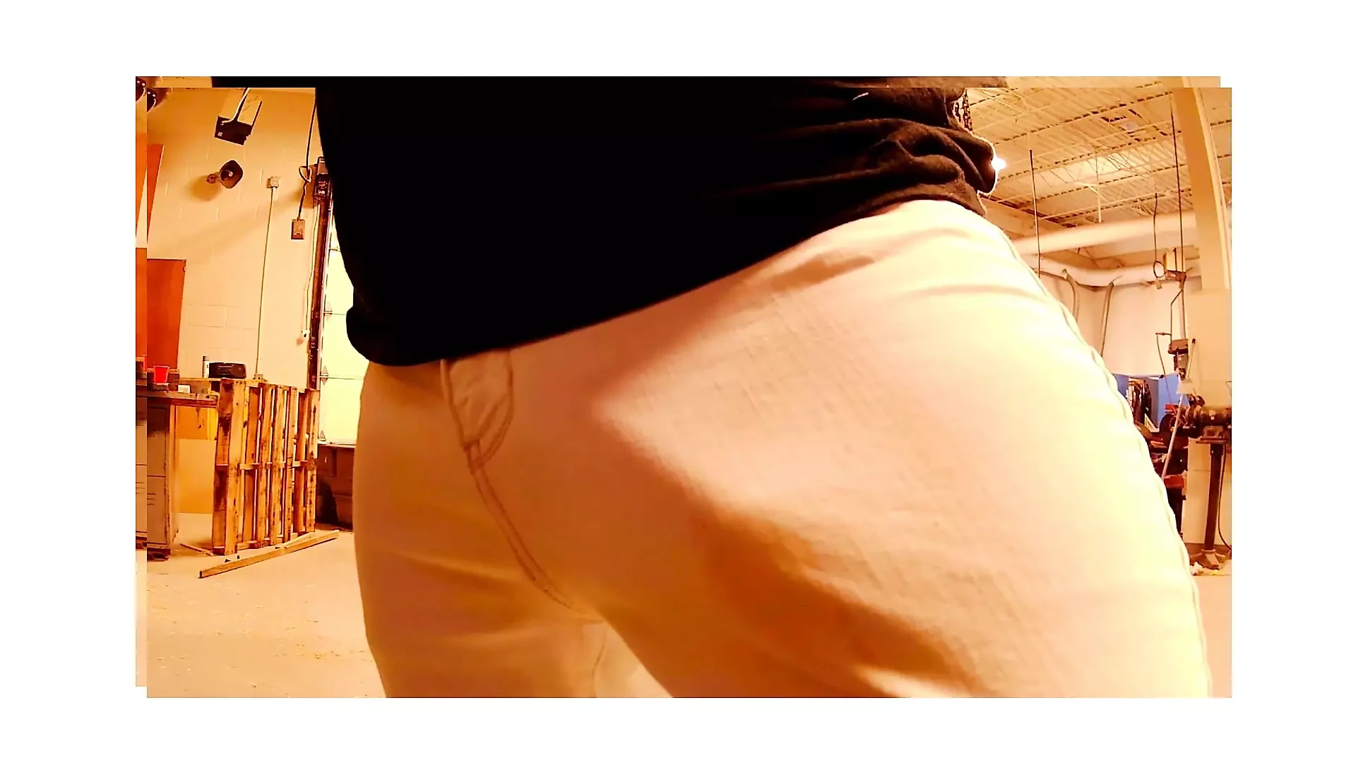 Big Johnson bulge  on display in another one of Mr. D. Pants'  Safe For Work Videos Enjoy the Farm work