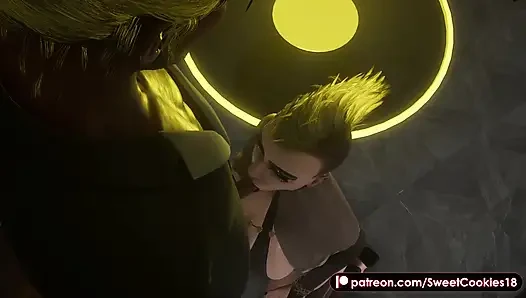 Punk Stripper Sucks Cock Then Gets Creampied in Club