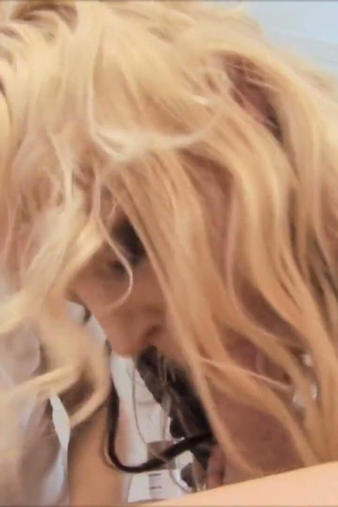 Stunning blondes take turns sucking guy's hard cock
