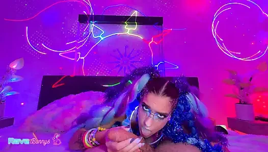 Neon Babe Madison Steel Lives Out A Neon DJ Fantasy In A Private Rave!