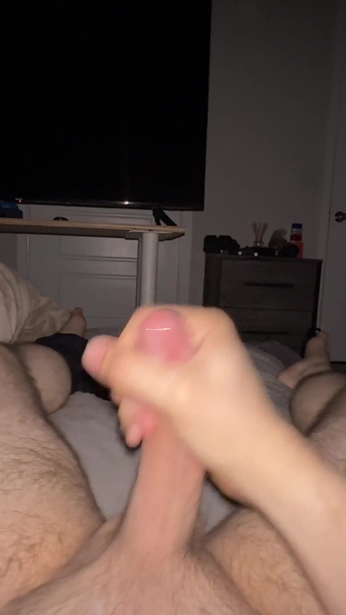 Late night dirty talk and masturbation - thick cock big cumshot and loud moaning | Clip 2