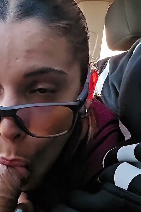 Deep Blowjob in the Car to My Best Friend's Husband Secretly