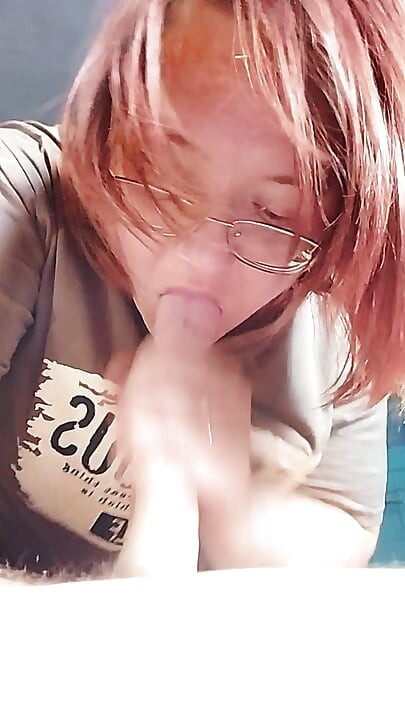 Amateur Girlfriend Blowjob Instead of Cooking - Curvy Brunette with Glasses Sucks and Jerks Cock