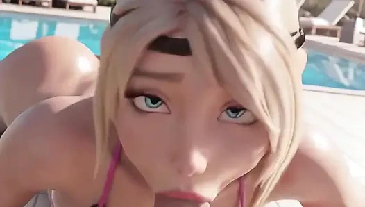 Astrid's having an affair on vacation How to train your dragon 3D porn animation