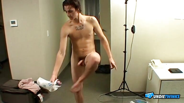 UndieTwinks Joey Steels Strips Down And Teases His Cock In Tight Briefs