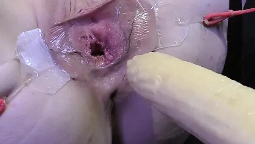 Wide Open Cocked Pussy Mechanically Fucked From Very Close 3