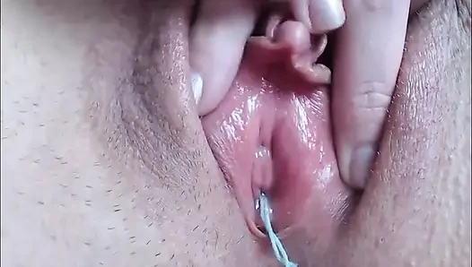 Cumming with tampons inside