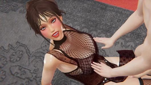 Sexy april netzanzug 3D hentai 3D - massage mit dicken titten stöhnen, dicker arsch versohlt bis zu rot & muschi fingern