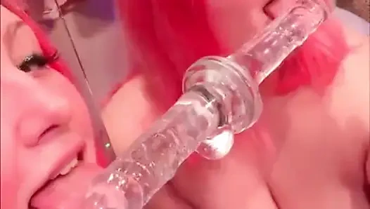 Cute BBW Girlfriend Sending Her BF a Solo Blowjob Video