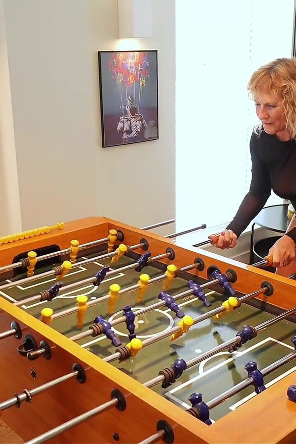 When Strip Foosball Gets Out of Control - 4some Edition