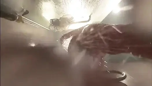 Webcam Under Bath. Girlfriend After Sex in Shower
