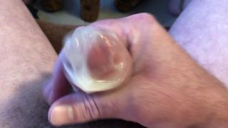 Cumming in used condom