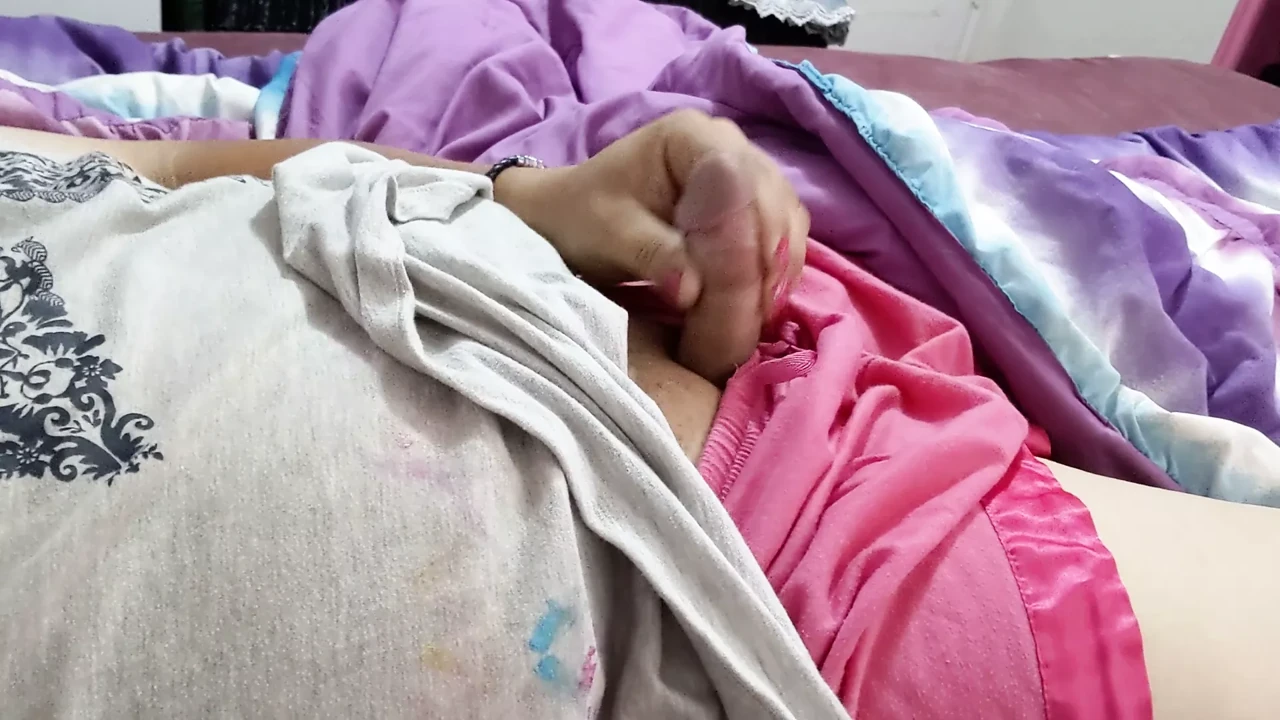 Horny trans girl teasing herself
