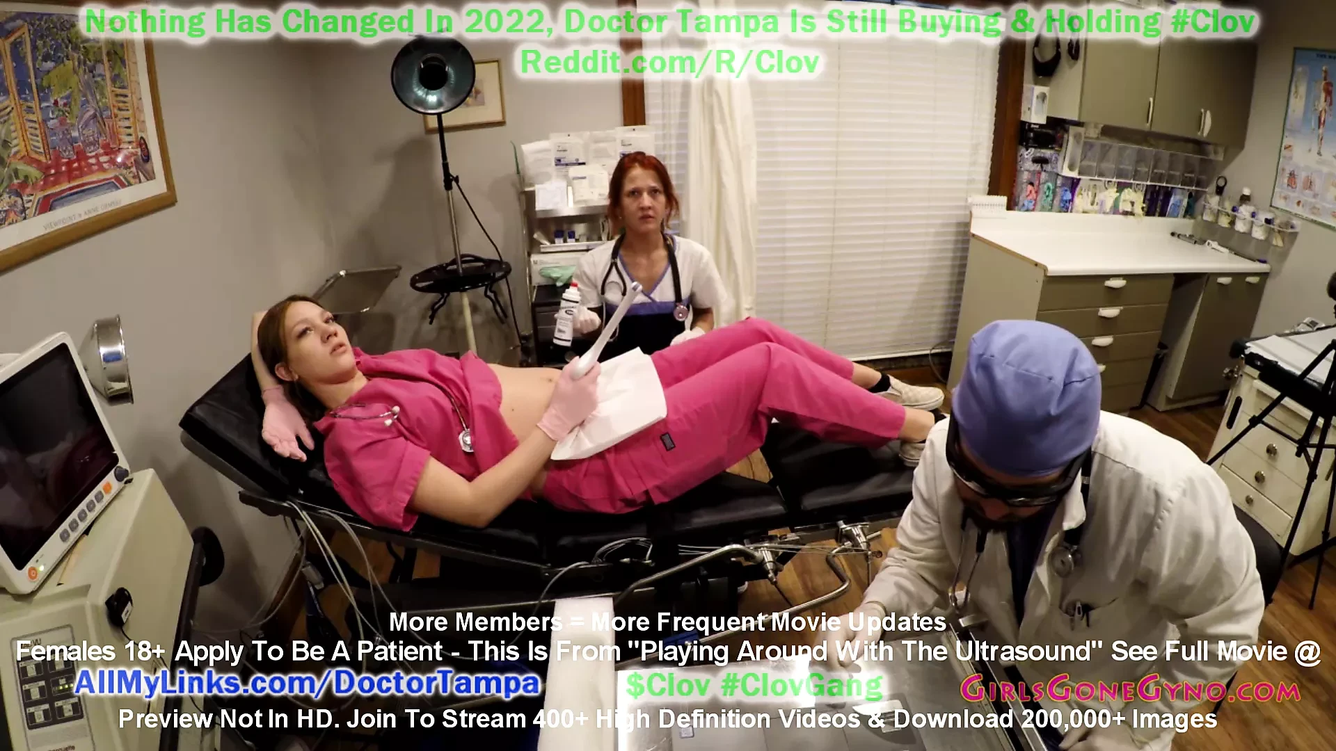 9 Months Pregnant Nurse Nova Maverick Let Doctor Tampa & Nurse Stacy Shepard Play Around With The New Ultrasound Machine