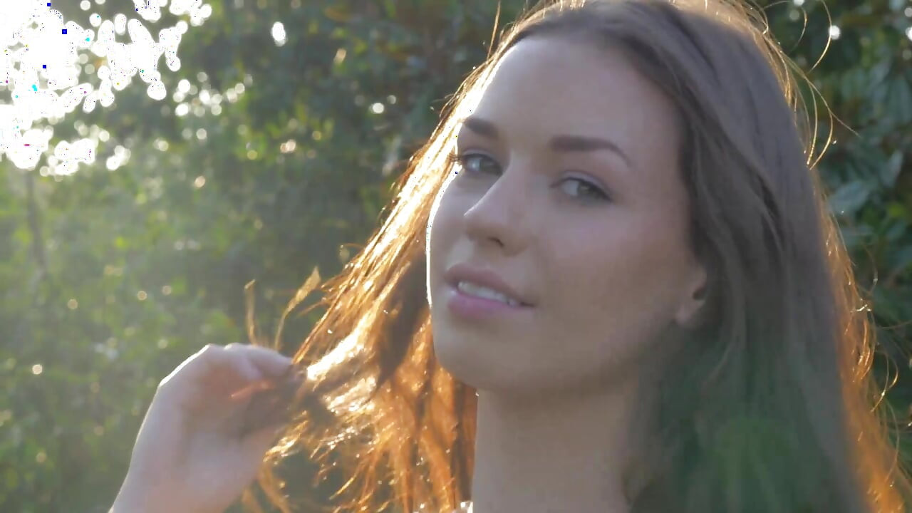 Nasty cute young girl loves to masturbate outdoor