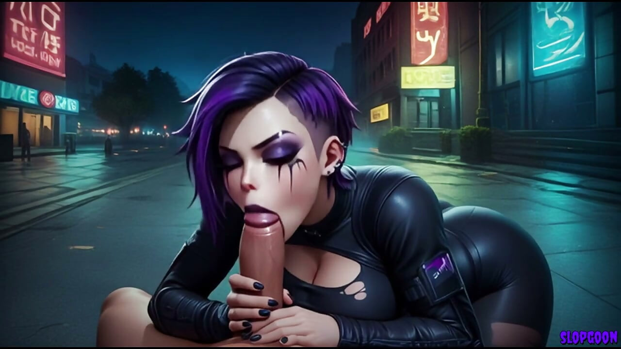 Gothic ass fucking in the street