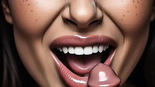 Lollipops - playtime POV close-up blowjobs compilation, sexy MILFs