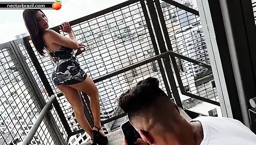 Brunette with the Ass Swallowed My Cock with Her Ass