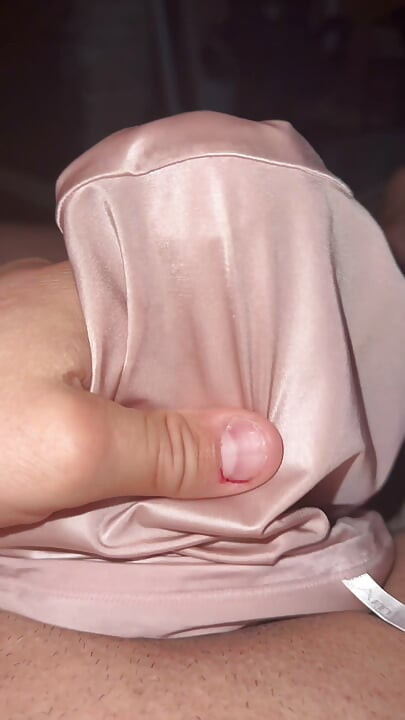 Satin pink pantie crush